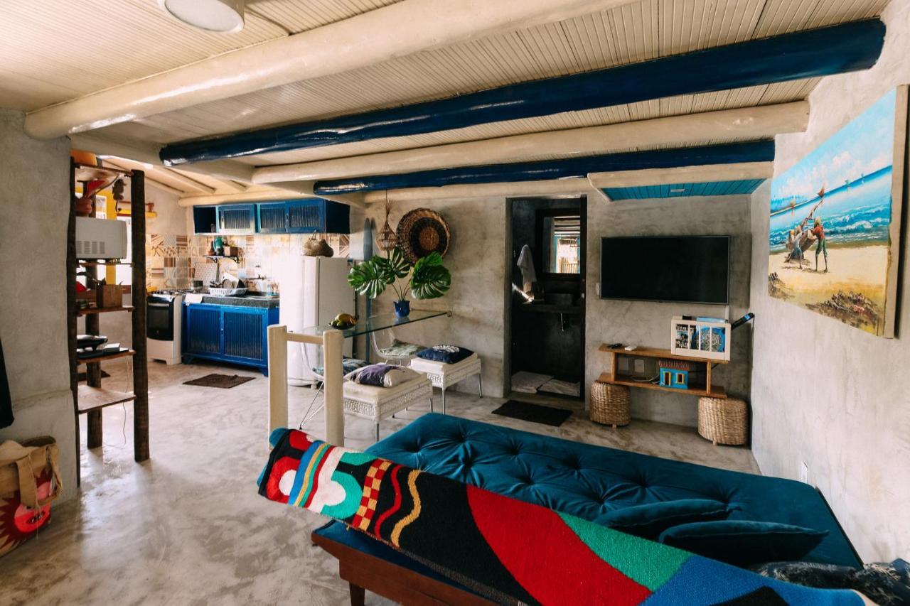Villa Casinha Azul Caraiva - Casa Completa Na Beira Do Rio Exterior foto